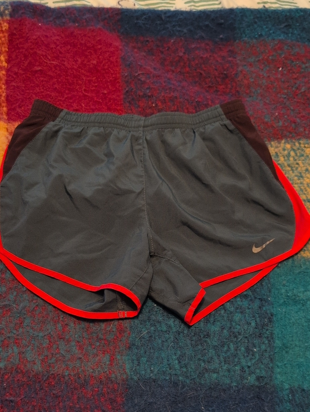 Nike Women's Charcoal Shorts with Red Trim